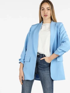 Vanita Blazer donna aperto con maniche arricciate
