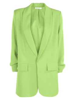 Vanita Blazer donna aperto con maniche arricciate