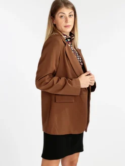 Vanita Blazer donna con maniche arricciate