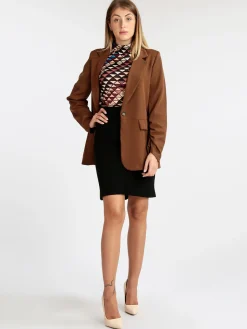 Vanita Blazer donna con maniche arricciate