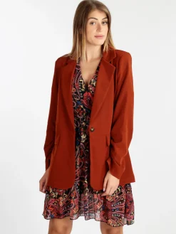 Vanita Blazer donna con maniche arricciate