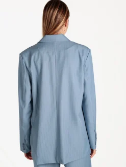Vanita Blazer donna gessato con chiusura a doppio petto