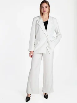 Vanita Blazer donna gessato con chiusura a doppio petto