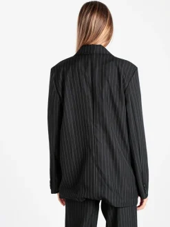 Vanita Blazer donna gessato con chiusura a doppio petto