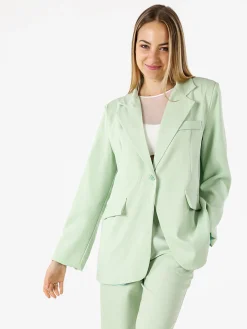 Vanita Blazer donna oversize con bottone - acqua marina