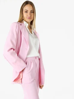 Vanita Blazer donna oversize con bottone - rosa