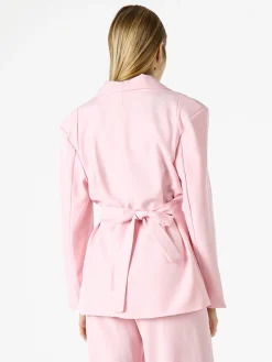 Vanita Blazer elegante da donna a doppiopetto con bottoni - rosa