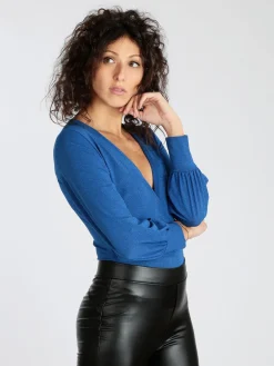 Vanita Body con scollo a portafoglio con lurex