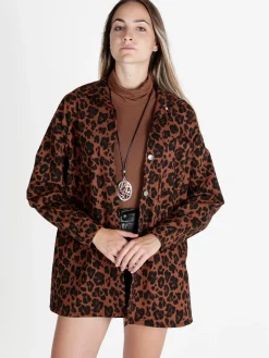 Vanita Giacca camicia lunga da donna maculata