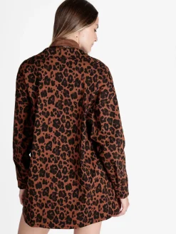 Vanita Giacca camicia lunga da donna maculata