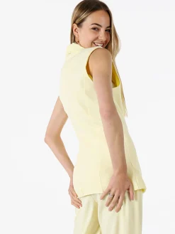 Vanita Gilet donna con dettaglio dorato - giallo