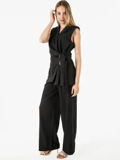 Vanita Gilet donna con dettaglio dorato - nero