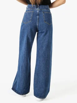 Vanita Jeans da donna a gamba larga con strass - jeans