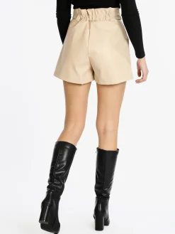 Vanita Shorts da donna in ecopelle