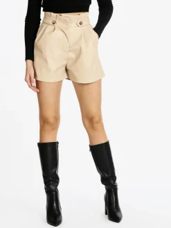 Vanita Shorts da donna in ecopelle
