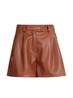 Vanita Shorts da donna in ecopelle