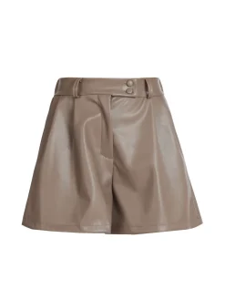 Vanita Shorts da donna in ecopelle