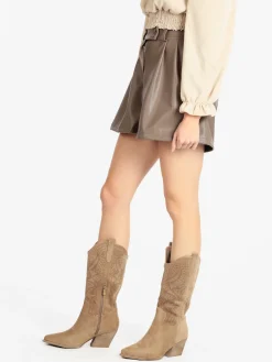 Vanita Shorts da donna in ecopelle