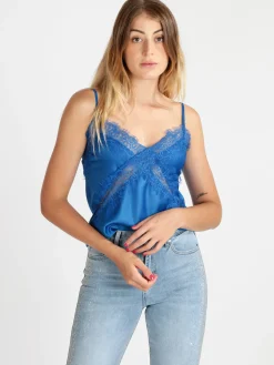 Vanita Top donna effetto raso
