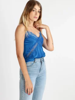 Vanita Top donna effetto raso
