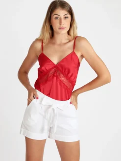 Vanita Top donna effetto raso