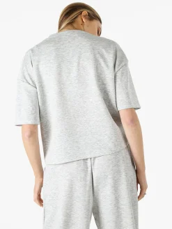 Vanita T-shirt donna oversize in felpa - grigio