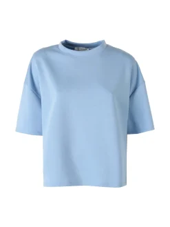 Vanita T-shirt donna oversize in felpa - azzurro