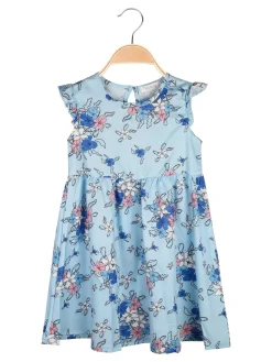 Vanity Girl'S Vestito da bambina floreale con maniche corte a volant
