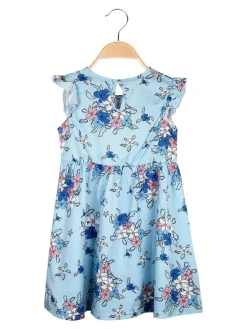 Vanity Girl'S Vestito da bambina floreale con maniche corte a volant