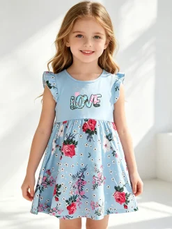 Vanity Girl'S Vestito da neonata senza maniche con stampa floreale