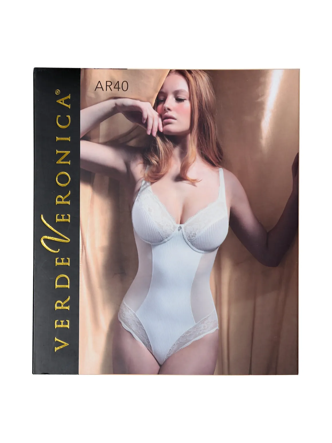 Verde Veronica AR40 Body donna con pizzo senza ferretto coppa C - nero