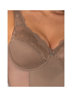 Verde Veronica AR40 Body donna con pizzo senza ferretto coppa D - fango