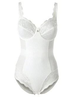Verde Veronica AR42 Body donna con pizzo coppa D con ferretto - nero