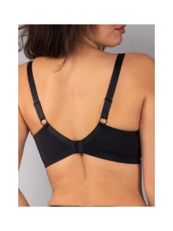Verde Veronica AR10 Reggiseno preformato con pizzo senza ferretto coppa D - nero