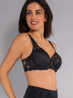 Verde Veronica AR12 Reggiseno sfoderato con ferretto coppa D - nero