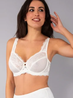 Verde Veronica AR12 Reggiseno sfoderato con ferretto coppa D - panna