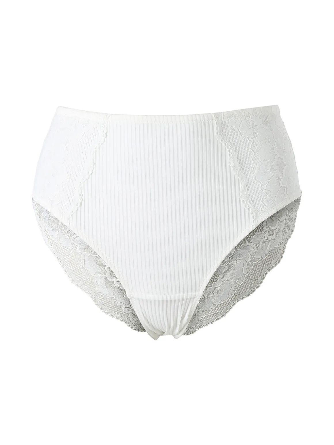 Verde Veronica AR35 Slip alto da donna con pizzo - panna