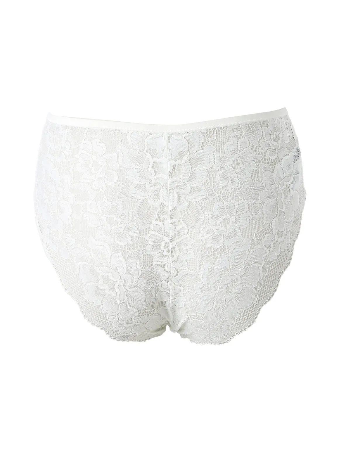Verde Veronica AR35 Slip alto da donna con pizzo - panna
