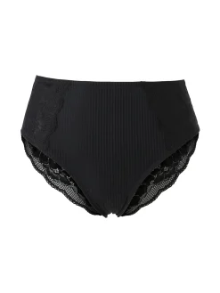 Verde Veronica AR35 Slip alto da donna con pizzo - nero