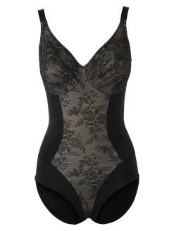 Verde Veronica DR40C Body francese donna senza ferretto coppa C - nero