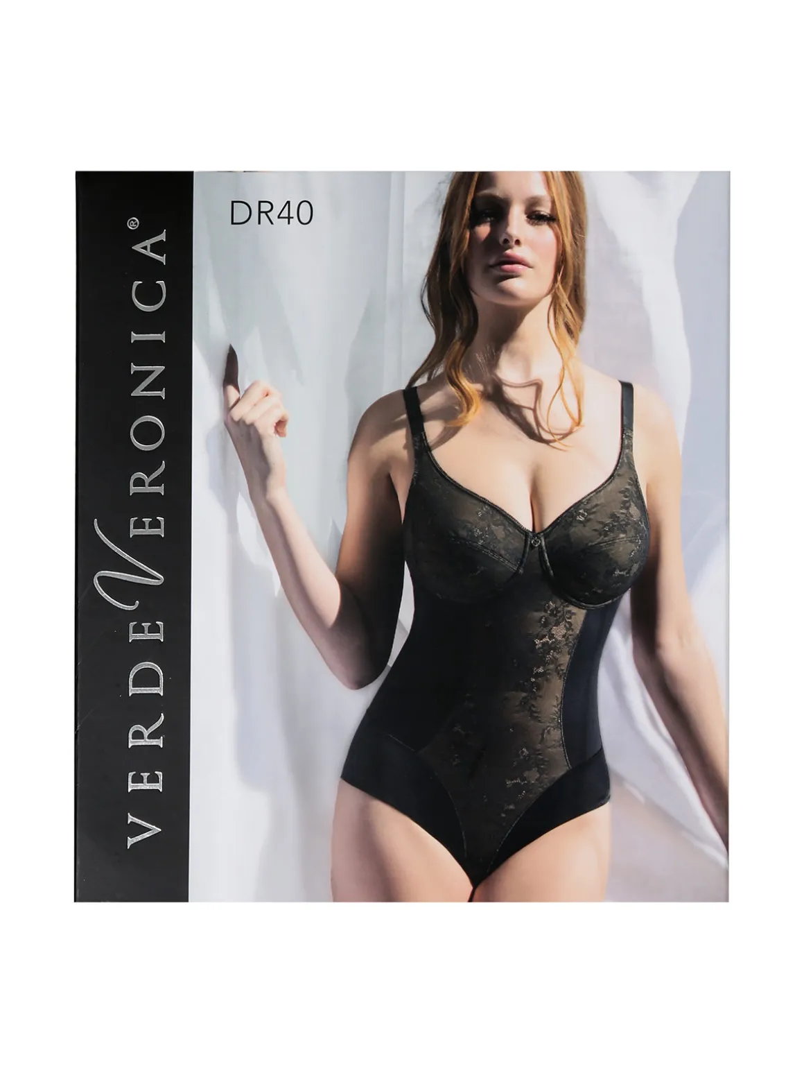 Verde Veronica DR40C Body francese donna senza ferretto coppa C - nero