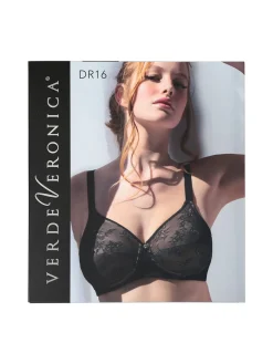 Verde Veronica DR12C Reggiseno donna sfoderato con ferretto coppa C - nero