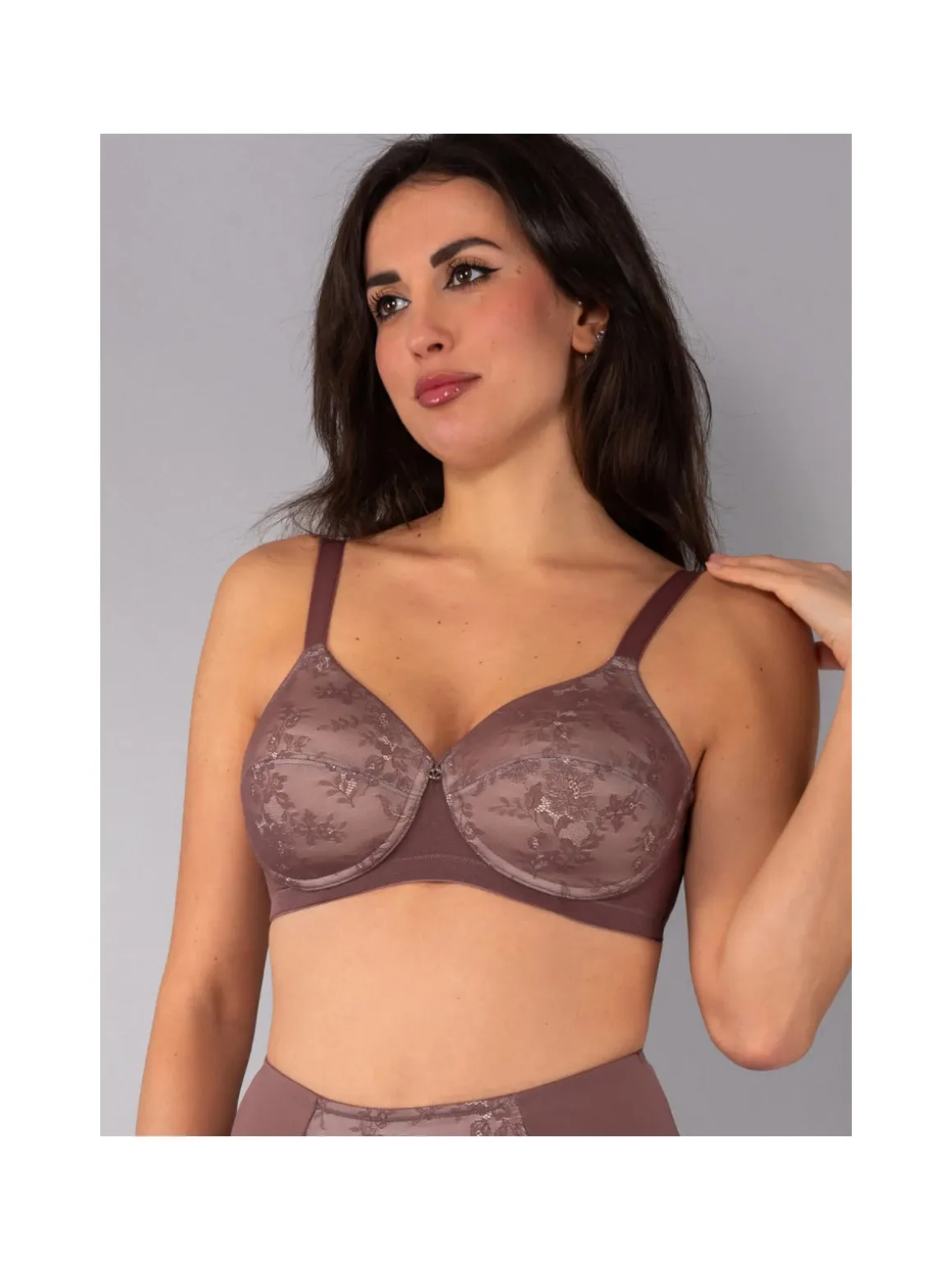 Verde Veronica DR12C Reggiseno donna sfoderato con ferretto coppa C - nero