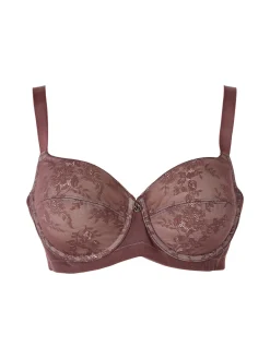 Verde Veronica DR14C Reggiseno donna imbottito con ferretto e coppa C preformata - bordeaux