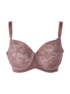 Verde Veronica DR14D Reggiseno donna preformato con coppe imbottite e ferretto coppa D - bordeaux