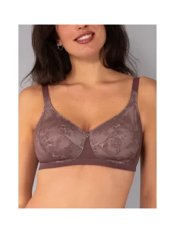 Verde Veronica DR10D Reggiseno donna francese senza ferretto coppa D - bordeaux