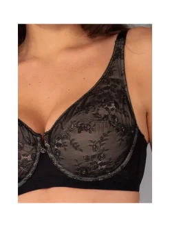 Verde Veronica DR12D Reggiseno donna preformato con ferretto coppa D - nero