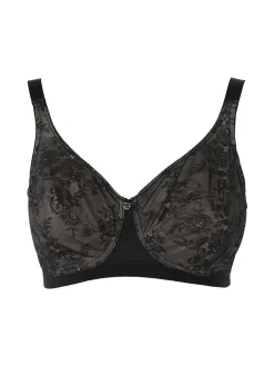 Verde Veronica DR10D Reggiseno donna francese senza ferretto coppa D - nero