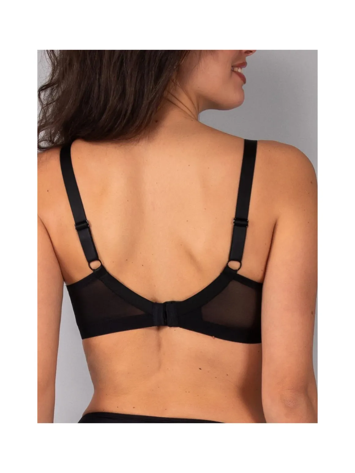 Verde Veronica DR10D Reggiseno donna francese senza ferretto coppa D - nero