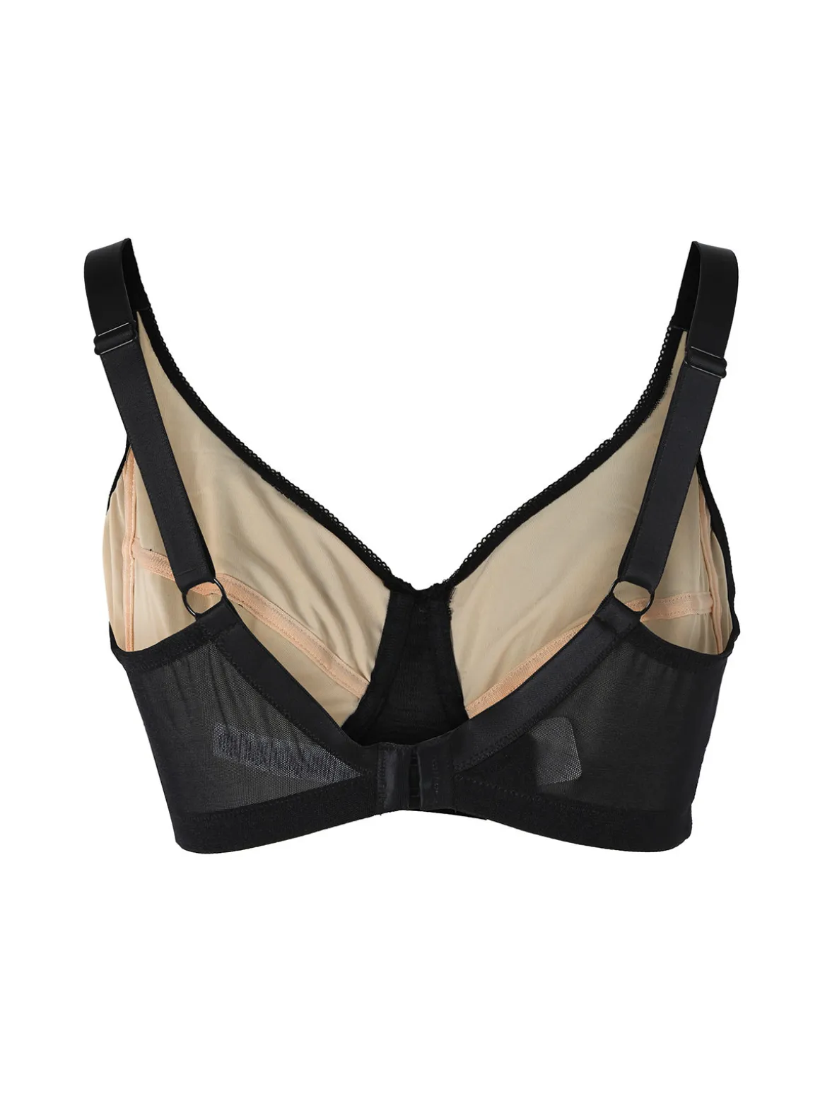Verde Veronica DR10D Reggiseno donna francese senza ferretto coppa D - nero